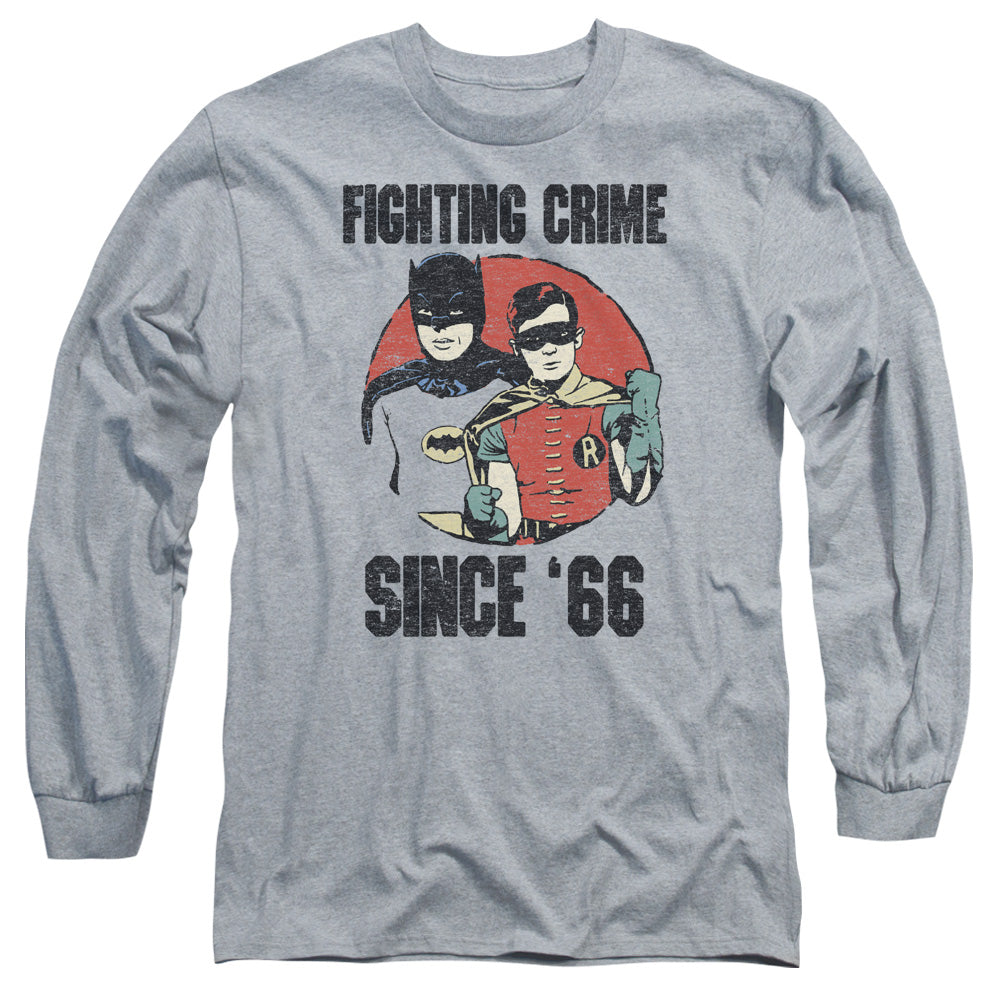 BATMAN CLASSIC TV/SINCE 66 -  L/S ADULT 18/1  - ATHLETIC HEATHER