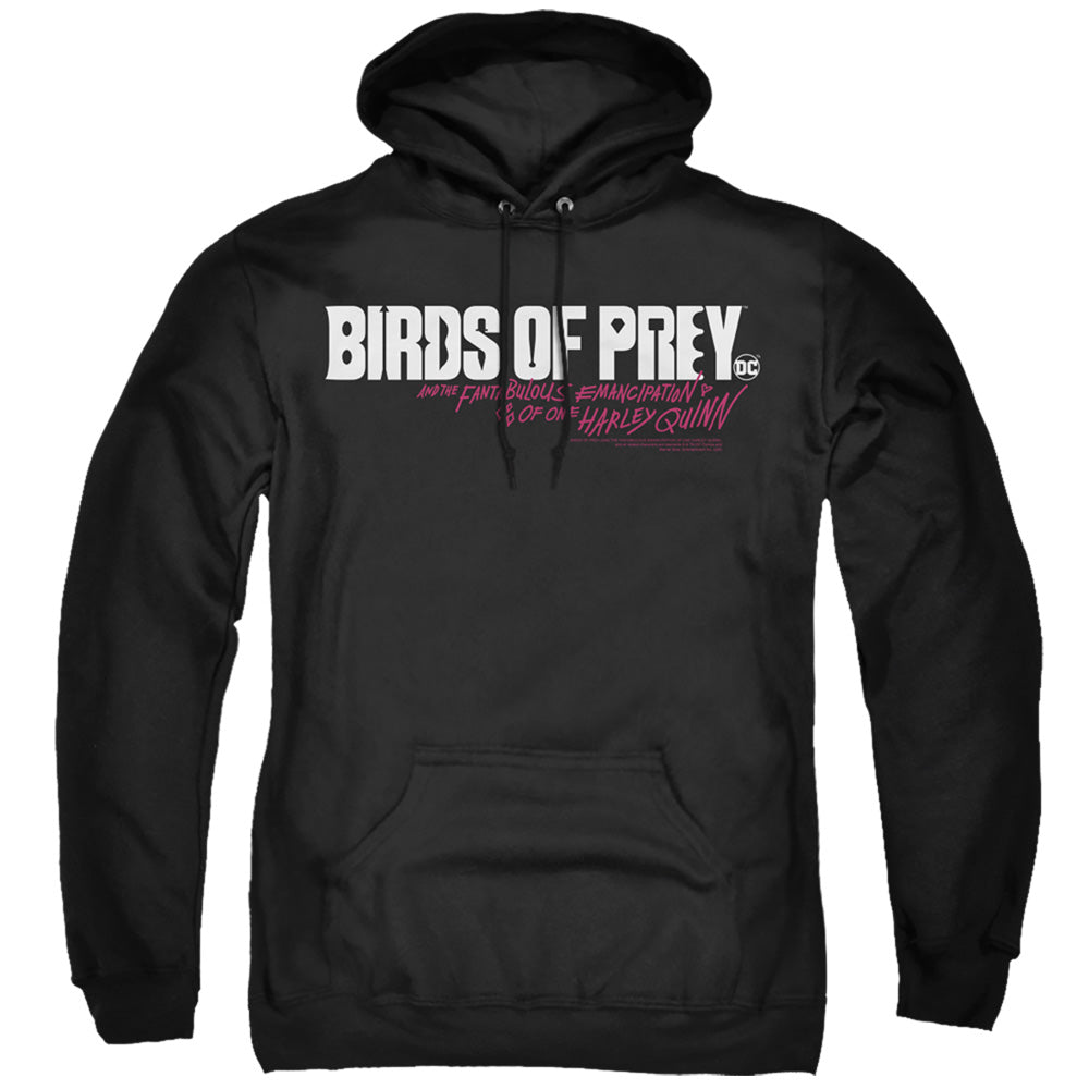 BIRDS OF PREY/HORIZONTAL LOGO - ADULT PULLOVER HOODIE - BLACK