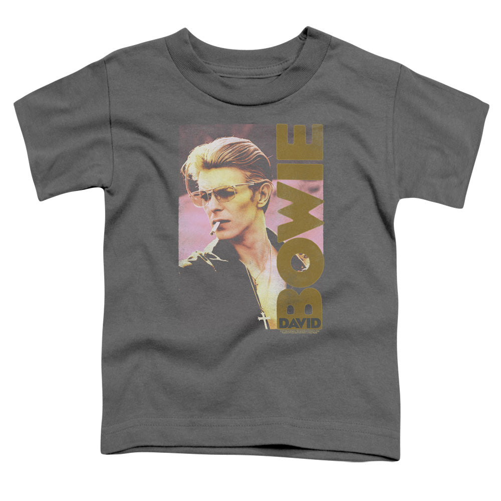 DAVID BOWIE/SMOKIN - S/S TODDLER TEE - CHARCOAL