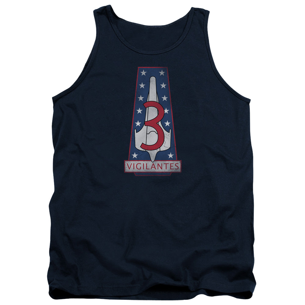 BSG/VIGILANTES BADGE - ADULT TANK - NAVY