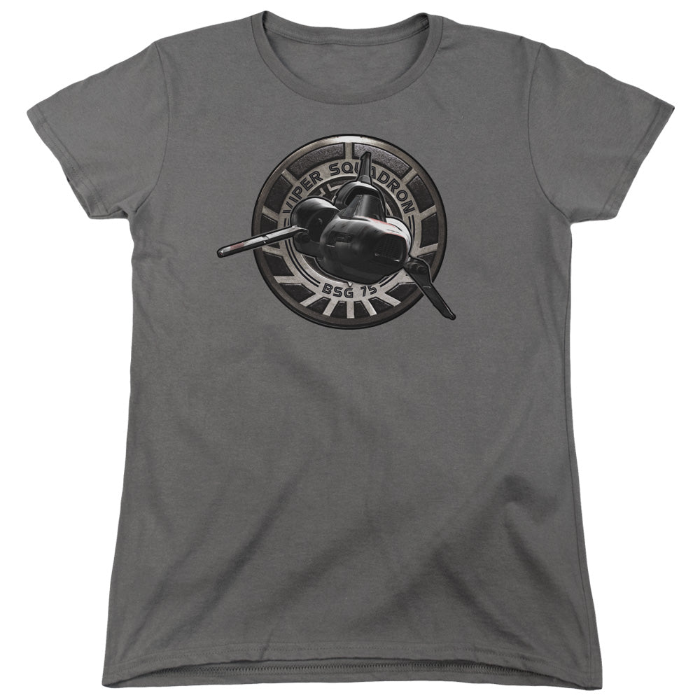 BSG/VIPER SQUADRON - S/S WOMENS TEE - CHARCOAL