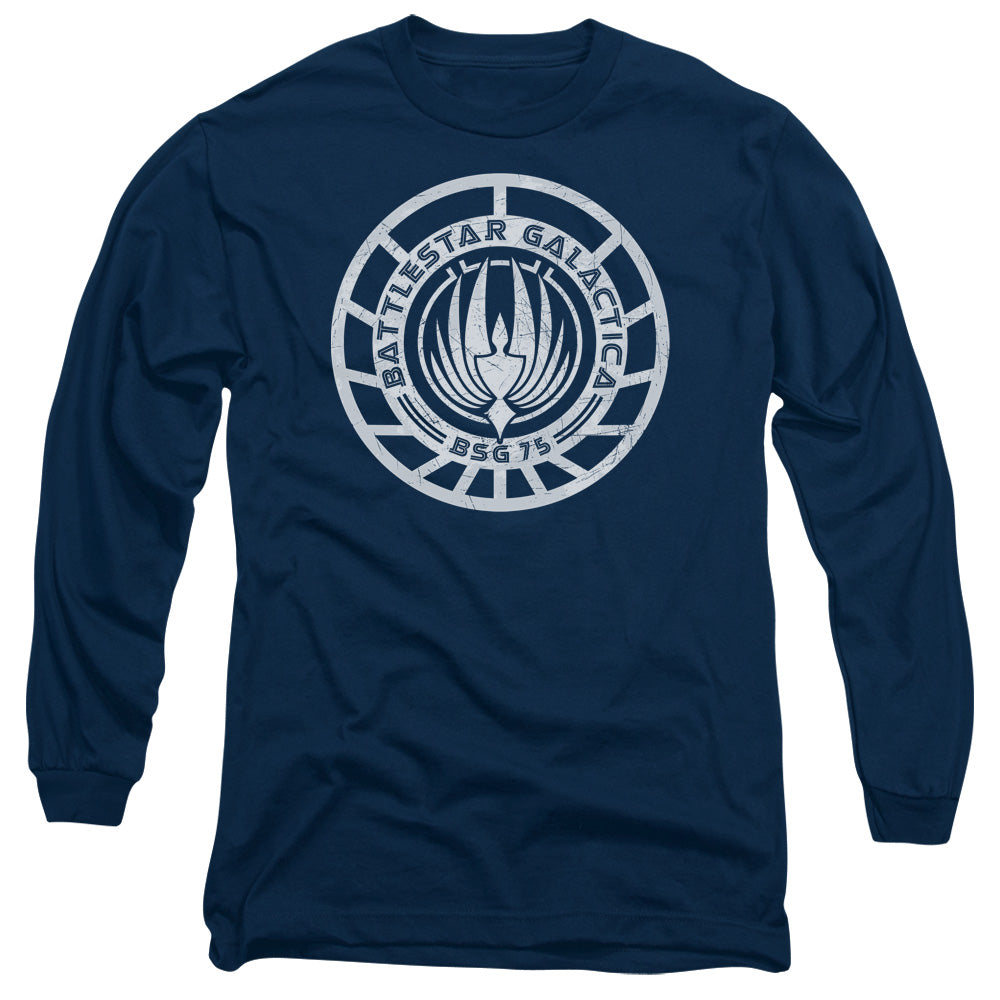 BSG/SCRATCHED BSG LOGO - L/S ADULT 18/1 - NAVY