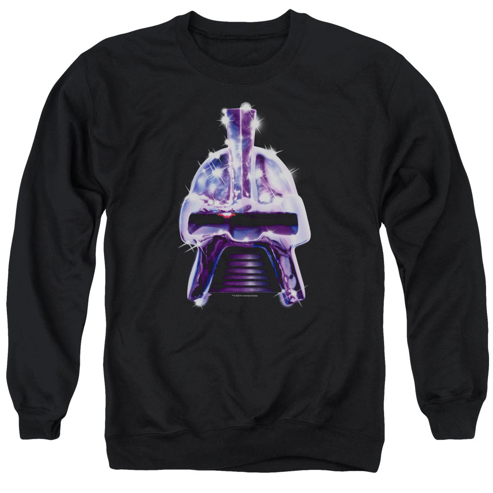 BSG/RETRO CYLON HEAD - ADULT CREWNECK SWEATSHIRT - BLACK