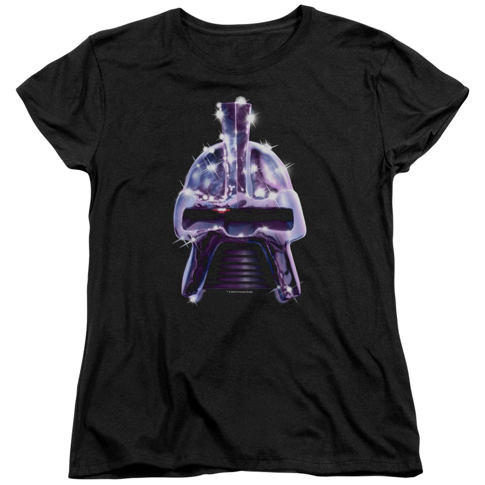 BSG/RETRO CYLON HEAD - S/S WOMENS TEE - BLACK