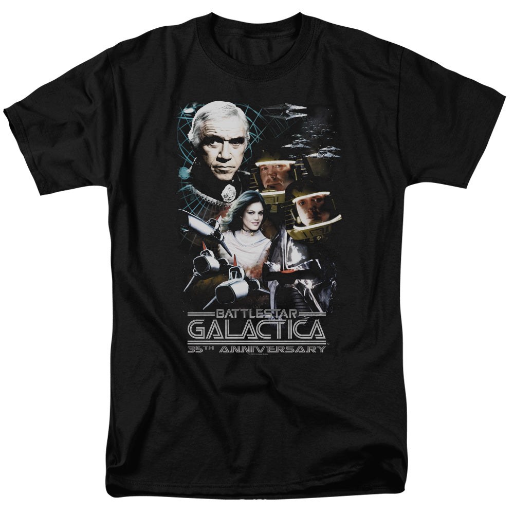 BSG/35TH ANNIVERSARY COLLAGE - S/S ADULT 18/1 - BLACK