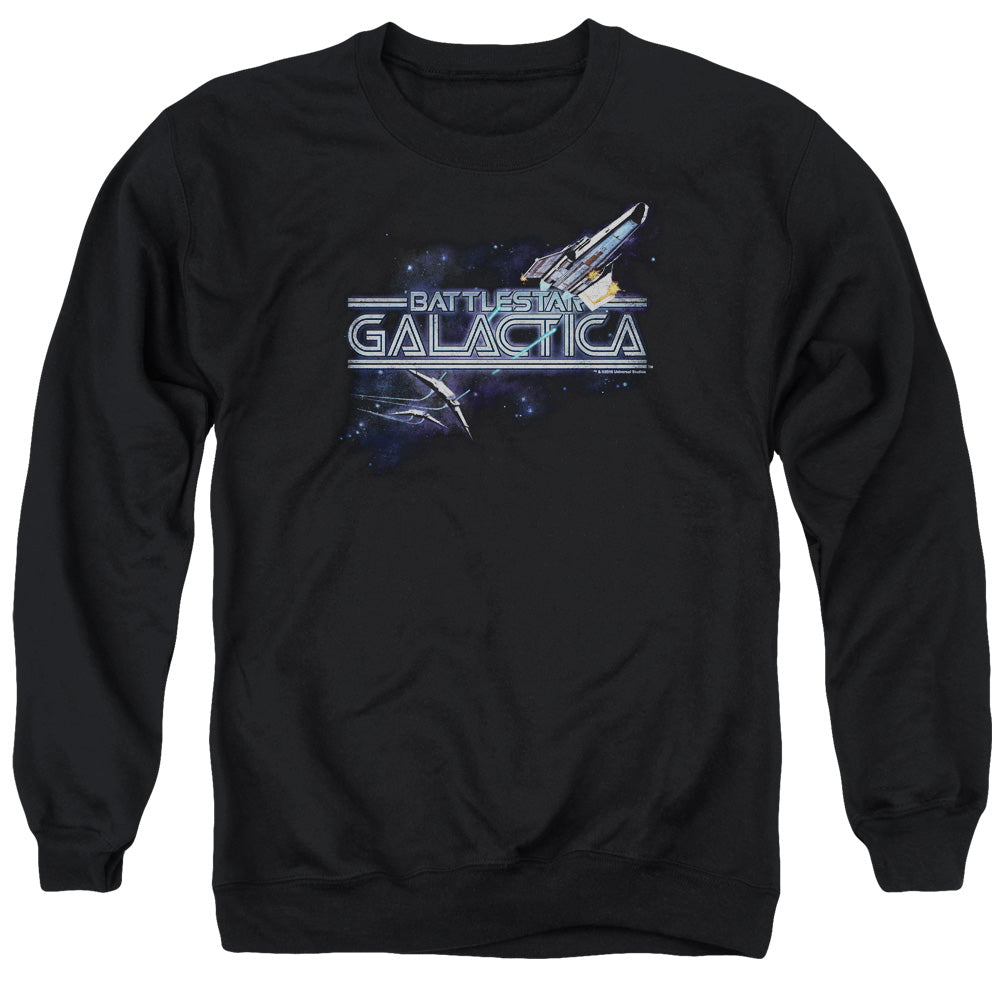 BSG/CYLON PERSUIT - ADULT CREWNECK SWEATSHIRT - BLACK