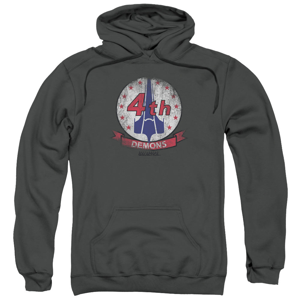BSG/DEMONS BADGE - ADULT PULLOVER HOODIE - CHARCOAL