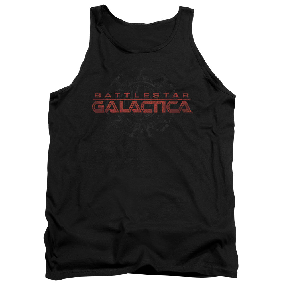 BSG/BATTERED LOGO - ADULT TANK - BLACK