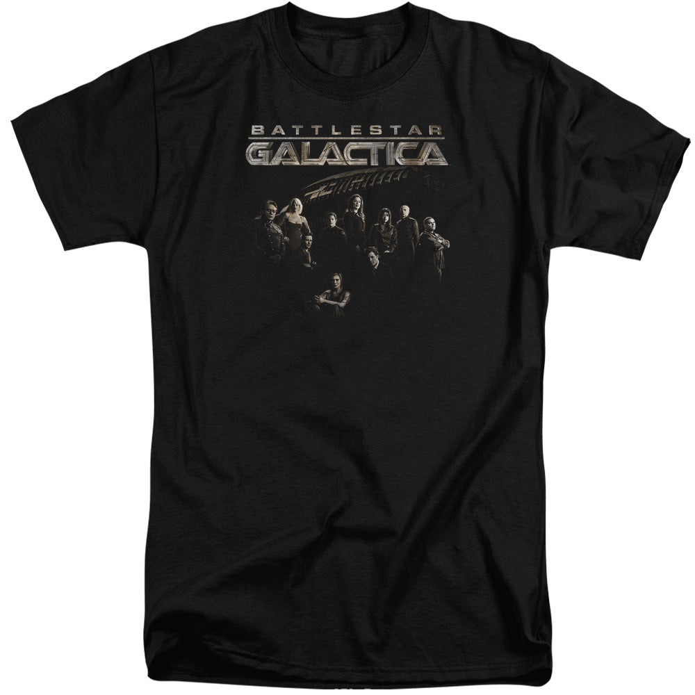 BATTLESTAR GALACTICA/BATTLE CAST - S/S ADULT TALL 18/1 - BLACK
