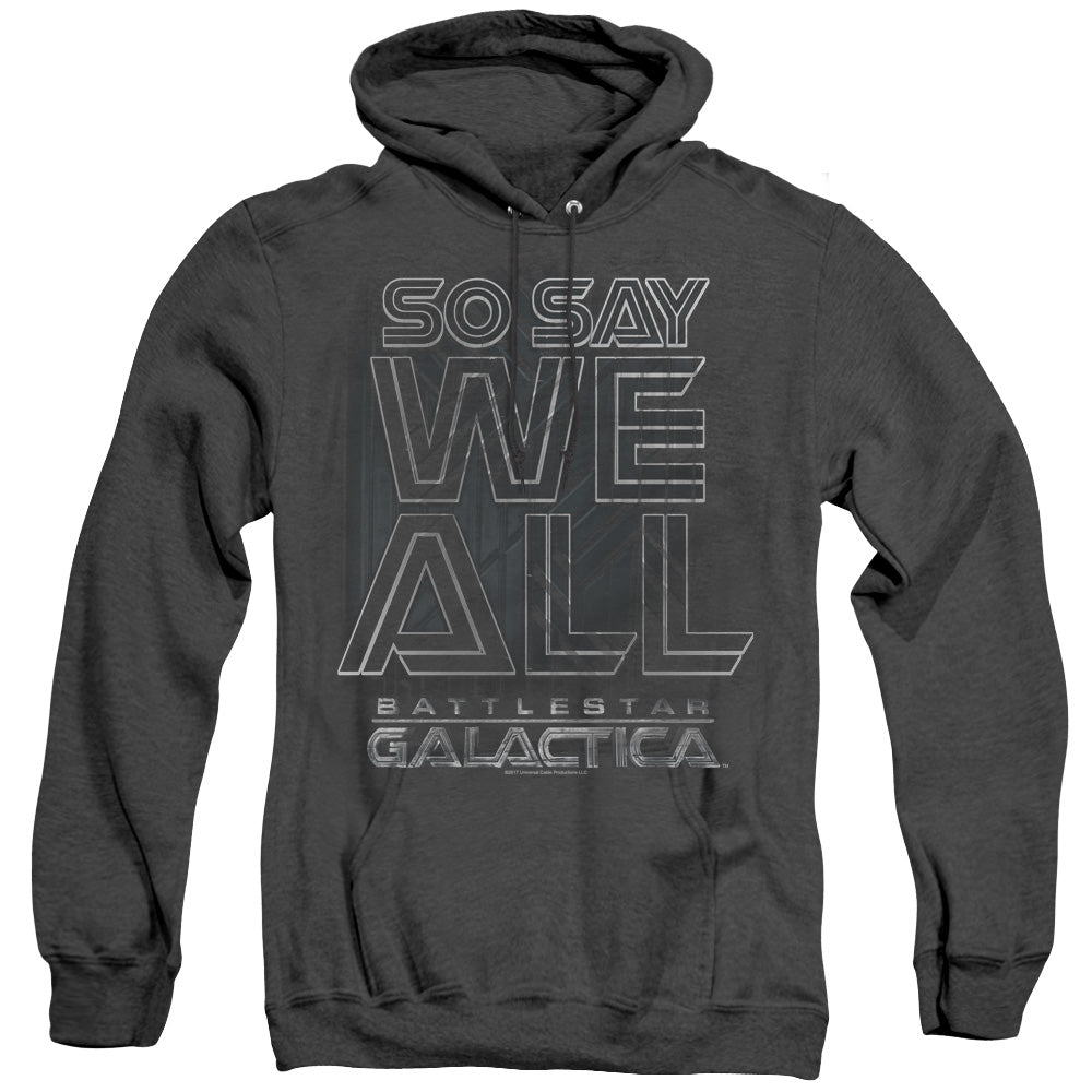 BSG/TOGETHER NOW - ADULT HEATHER HOODIE - BLACK