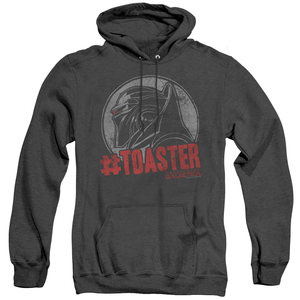 BSG/#TOASTER - ADULT HEATHER HOODIE - BLACK