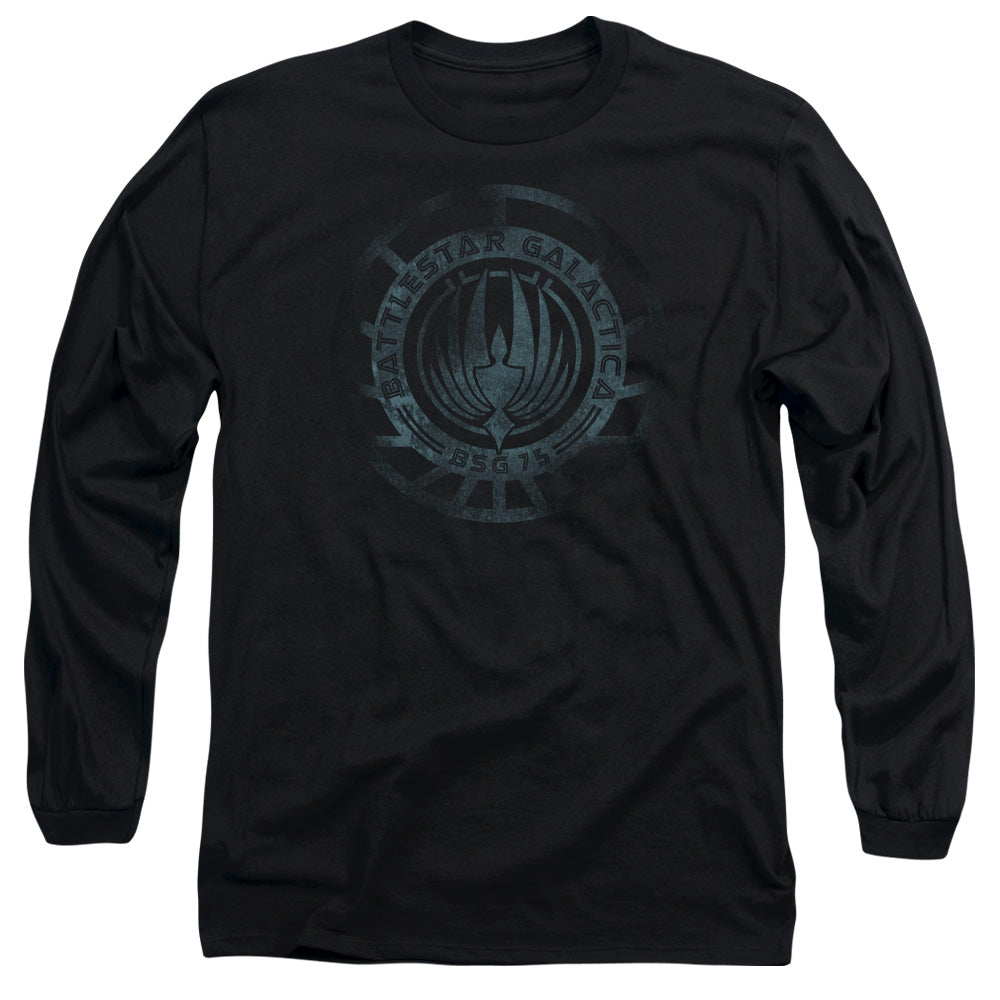 BATTLESTAR GALACTICA (NEW)/FADED EMBLEM -  L/S ADULT 18/1  - BLACK