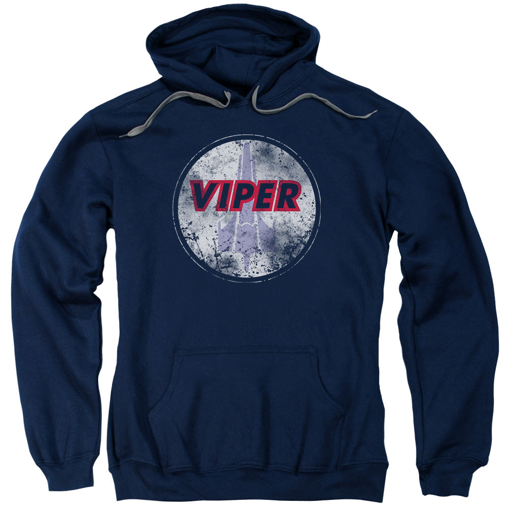 BSG/WAR TORN VIPER LOGO - ADULT PULLOVER HOODIE - NAVY