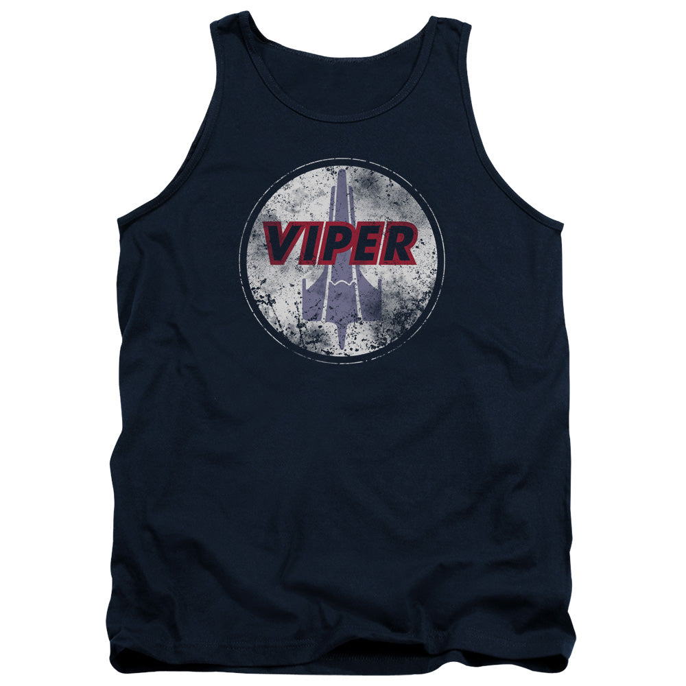 BSG/WAR TORN VIPER LOGO - ADULT TANK - NAVY