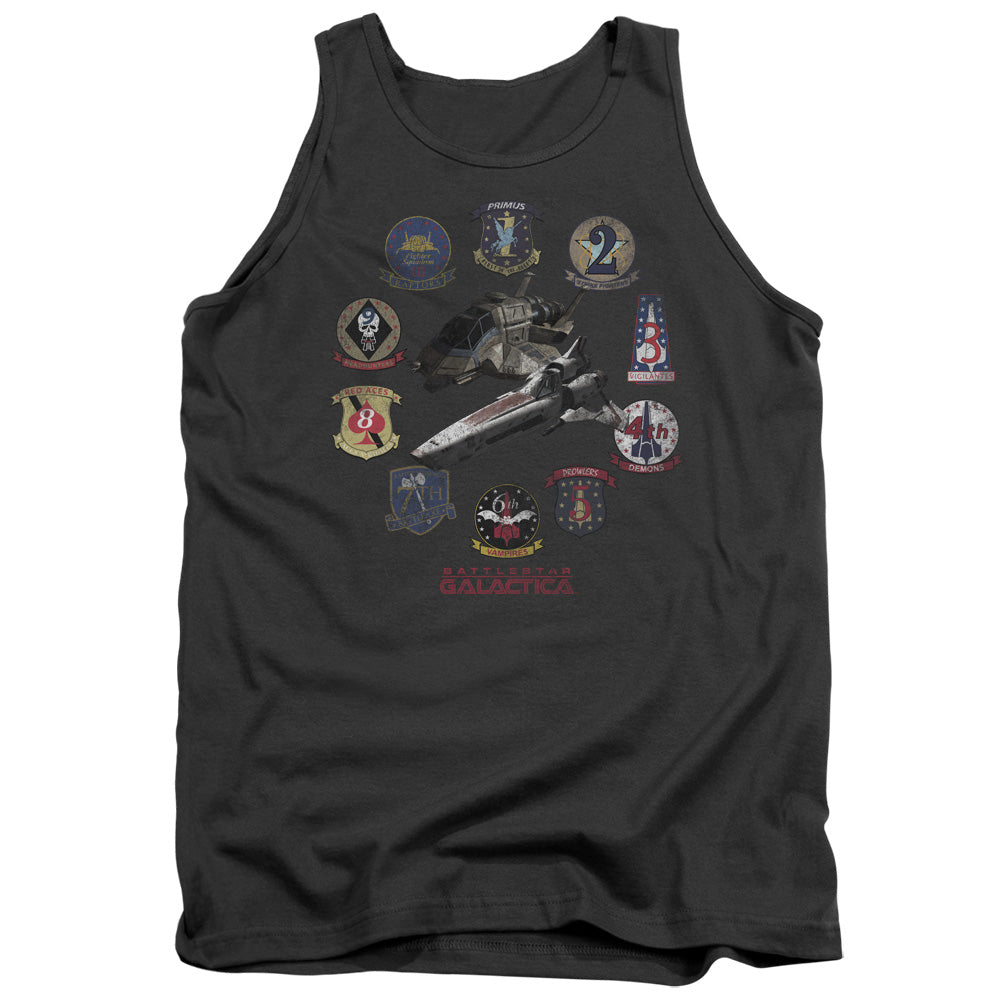 BSG/BADGES - ADULT TANK - CHARCOAL