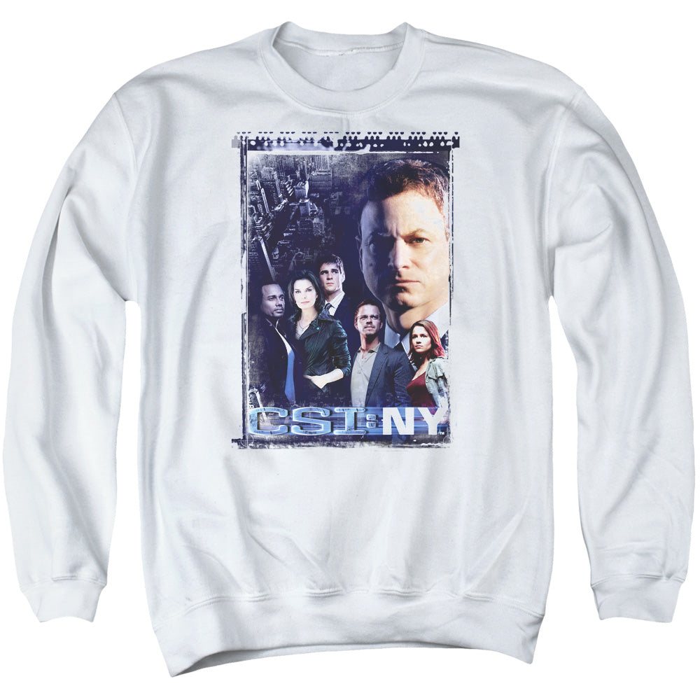 CSI NY/WATCHFUL EYE - ADULT CREWNECK SWEATSHIRT - WHITE