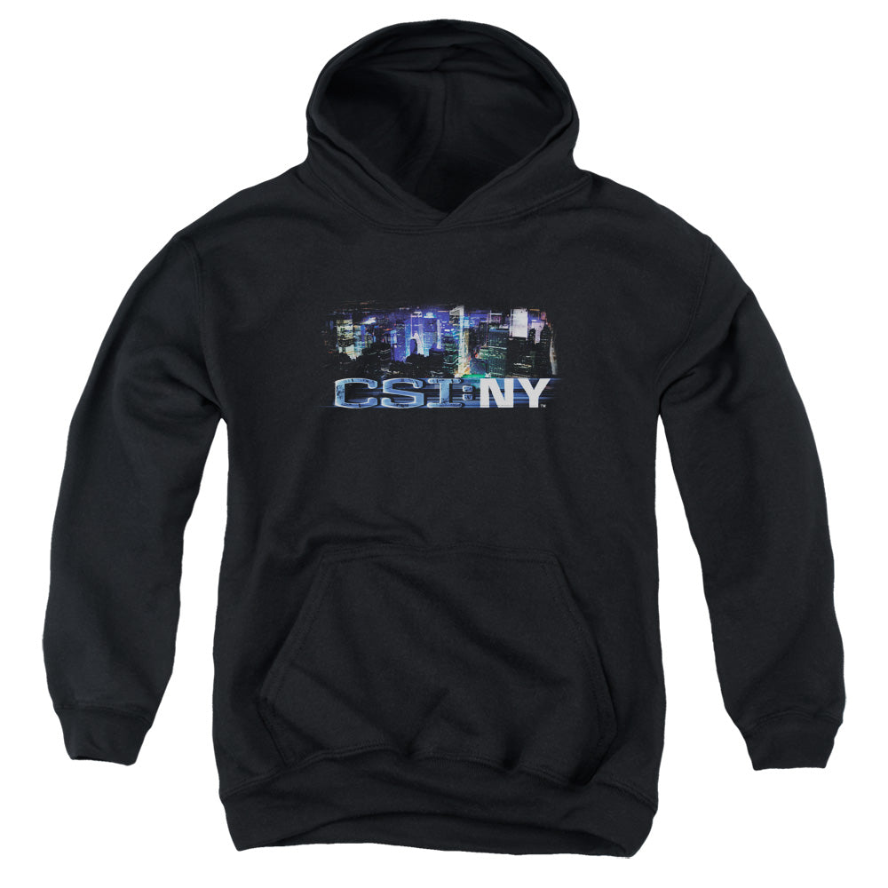 CSI NY/NEVER RESTS - YOUTH PULLOVER HOODIE - BLACK