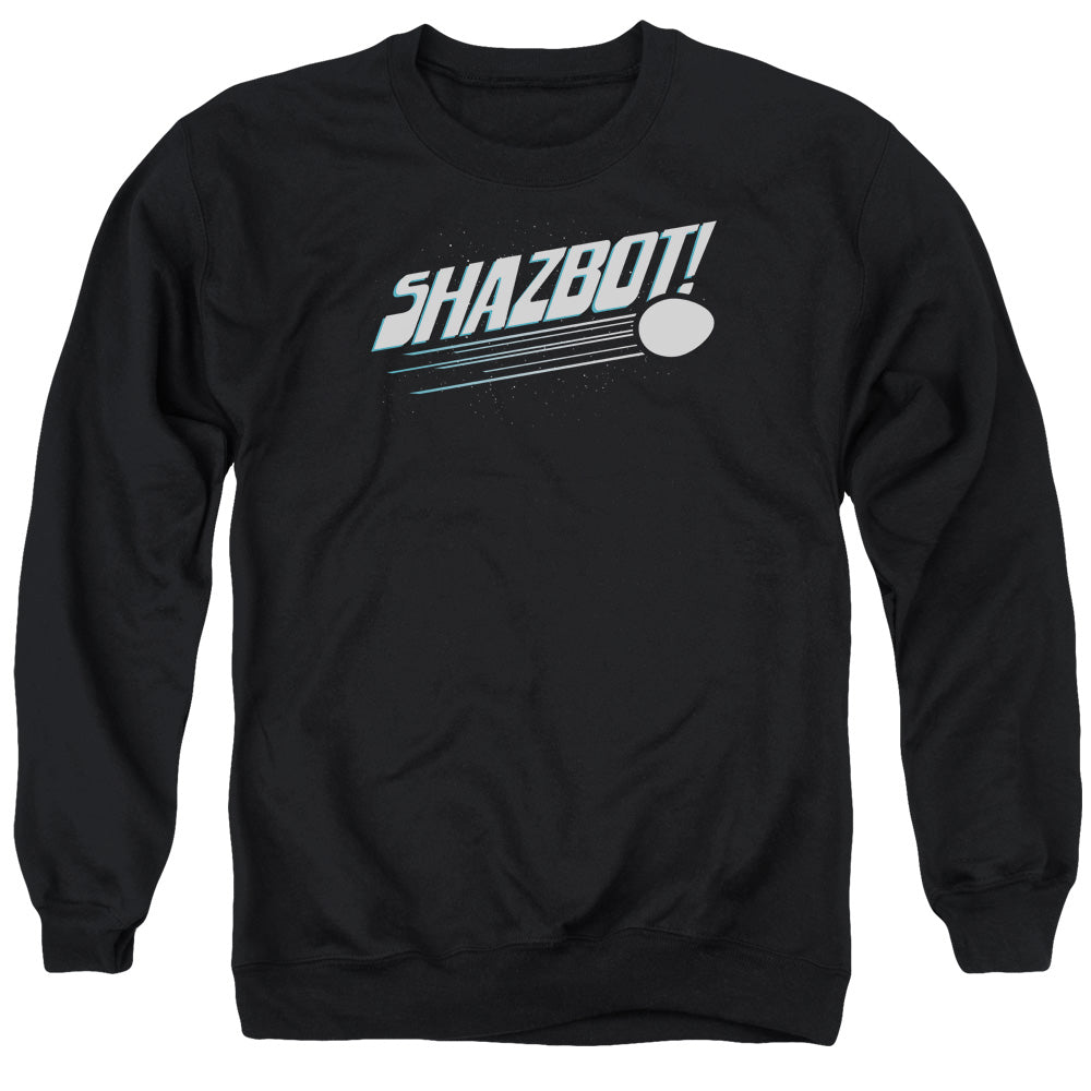 MORK & MINDY/SHAZBOT EGG - ADULT CREWNECK SWEATSHIRT - BLACK