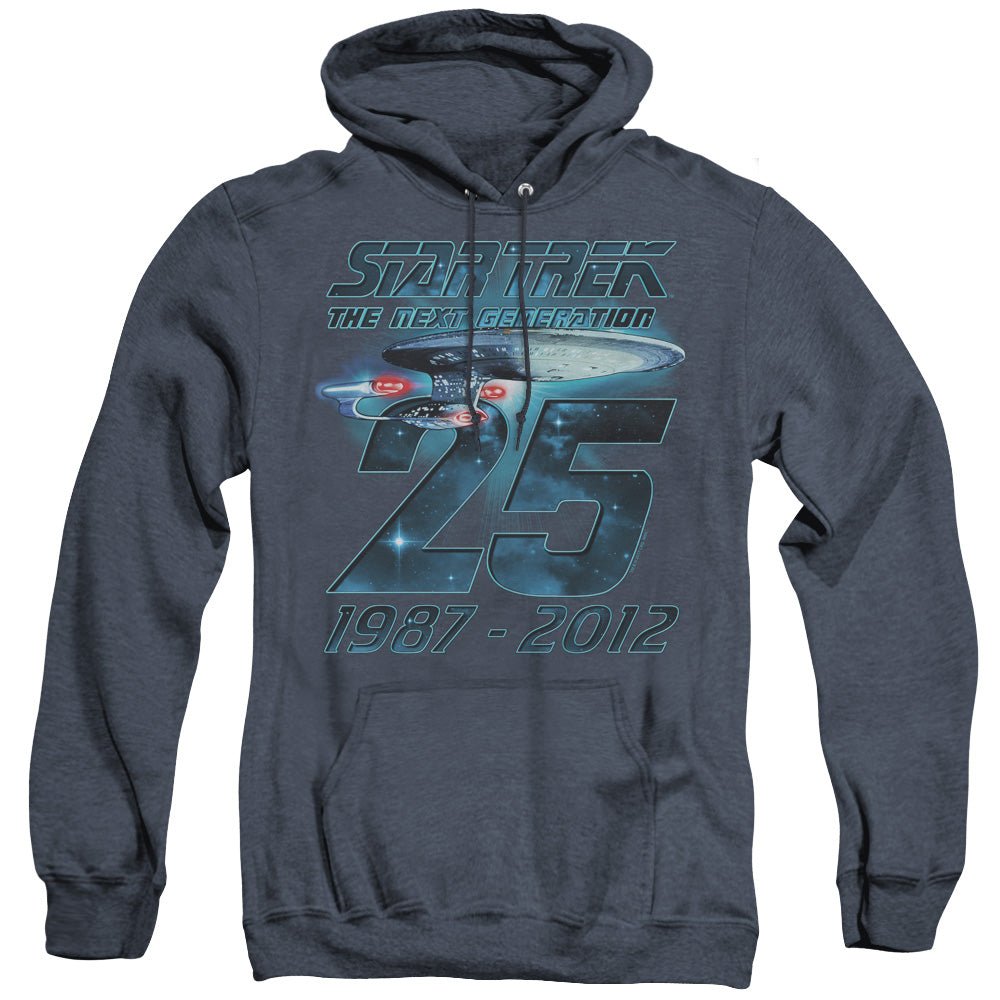 STAR TREK/ENTERPRISE 25 - ADULT HEATHER HOODIE - NAVY