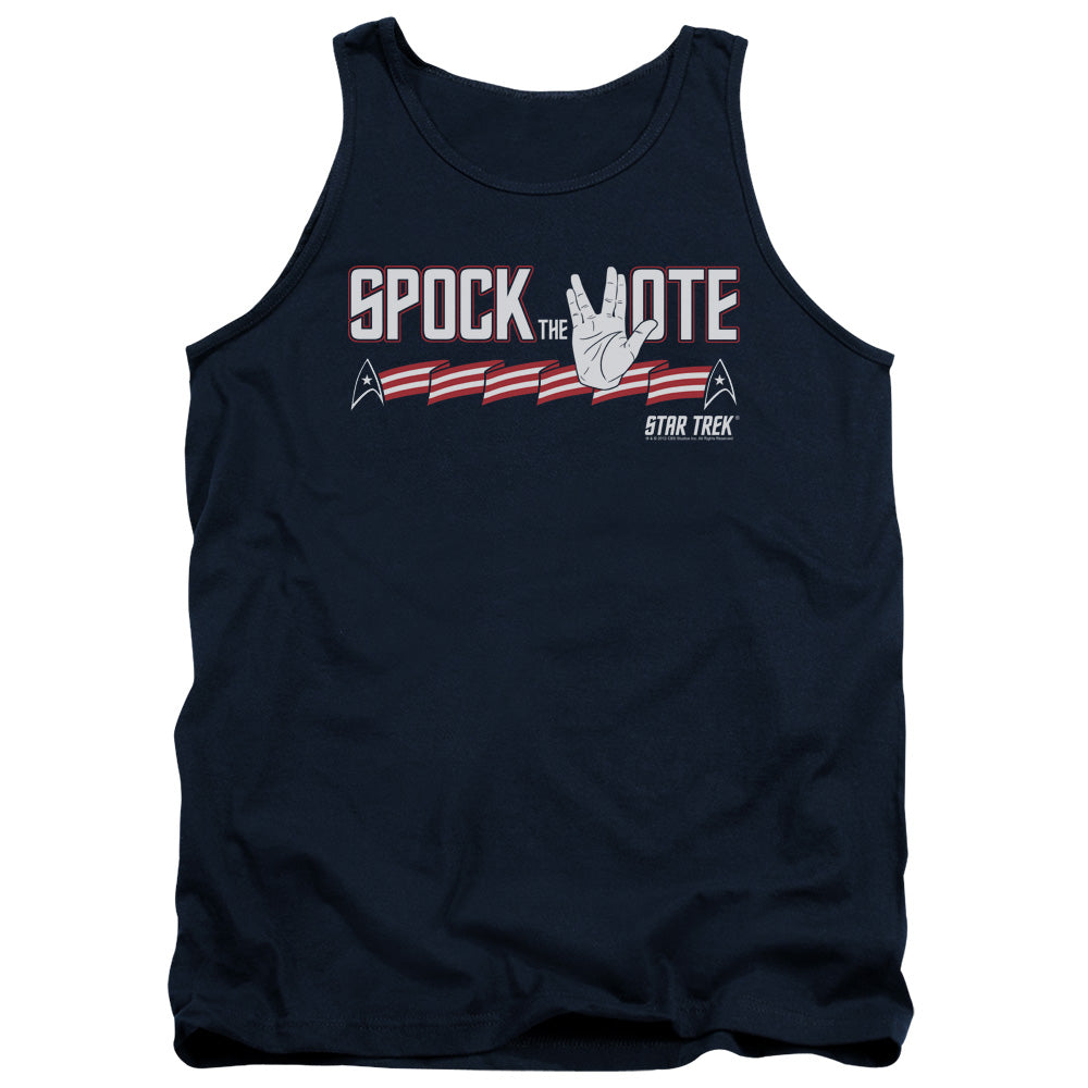 STAR TREK/SPOCK THE VOTE - ADULT TANK - NAVY