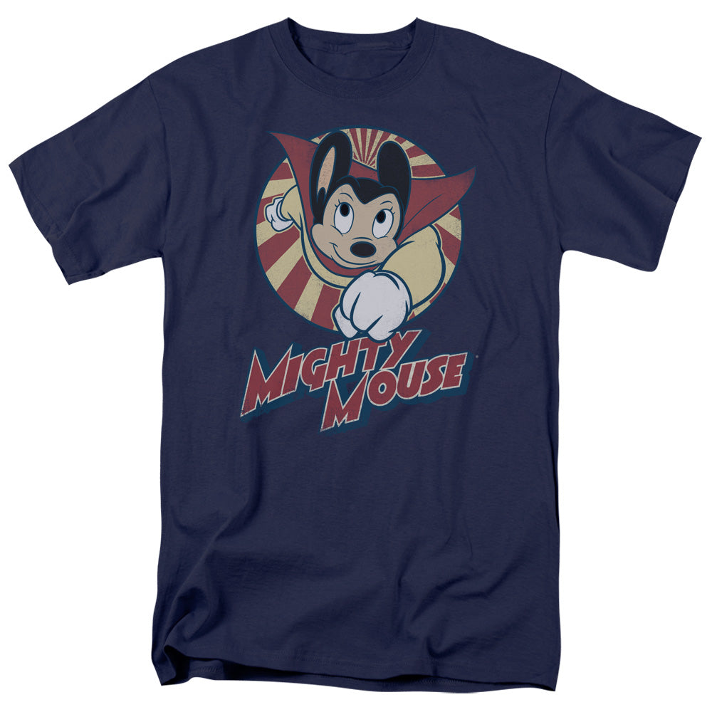 MIGHTY MOUSE/THE ONE THE ONLY - S/S ADULT 18/1 - NAVY