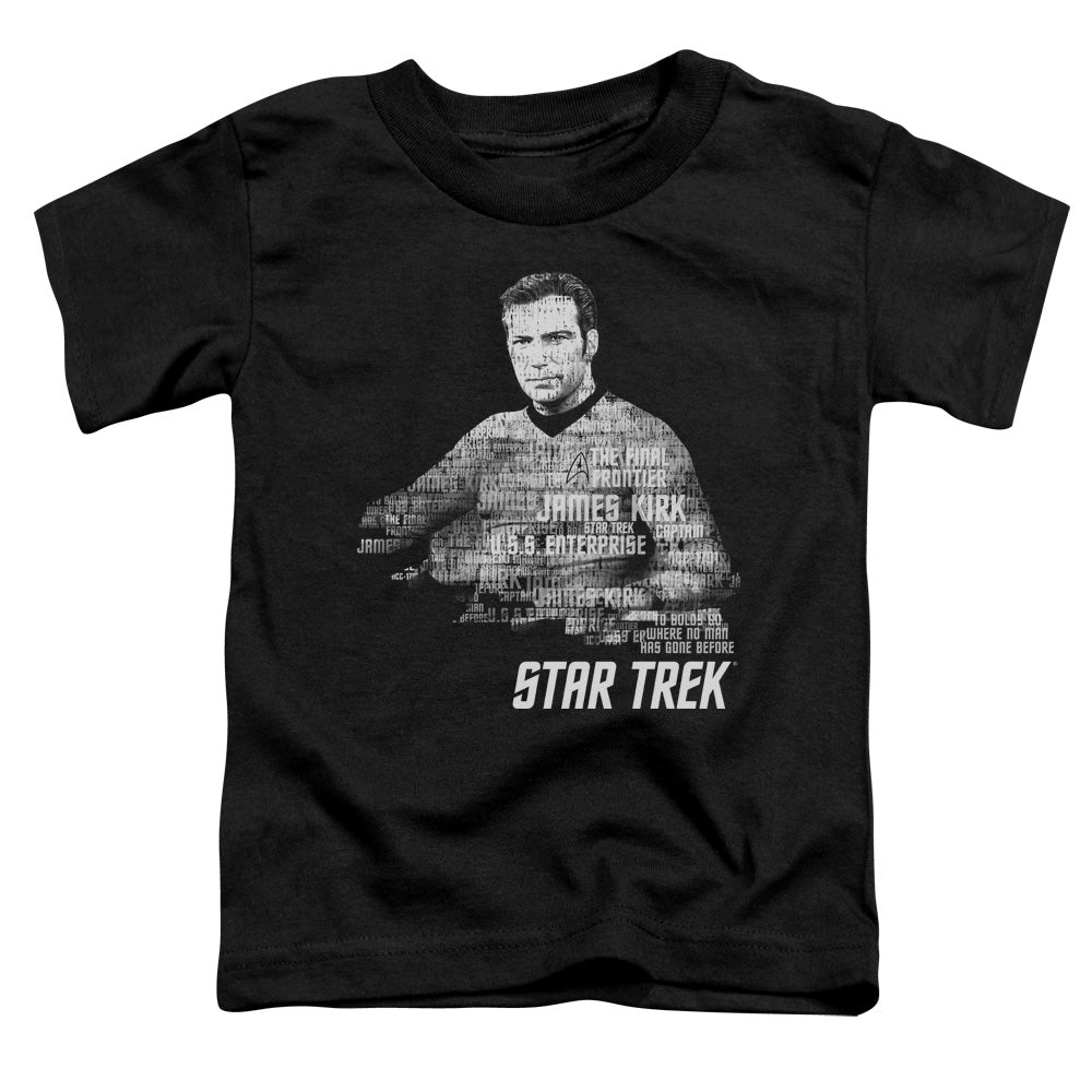 STAR TREK/KIRK WORDS - S/S TODDLER TEE - BLACK