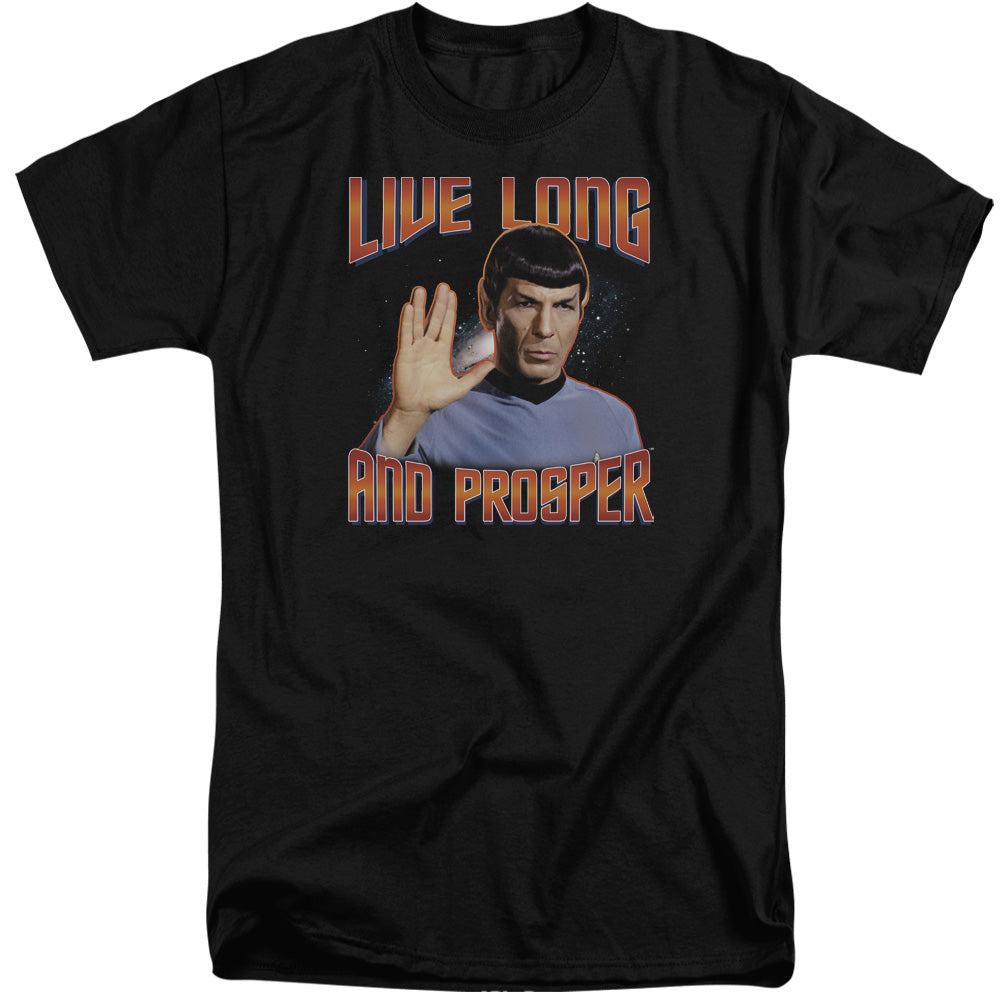 ST ORIGINAL/LIVE LONG AND PROSPER - S/S ADULT TALL 18/1 - BLACK