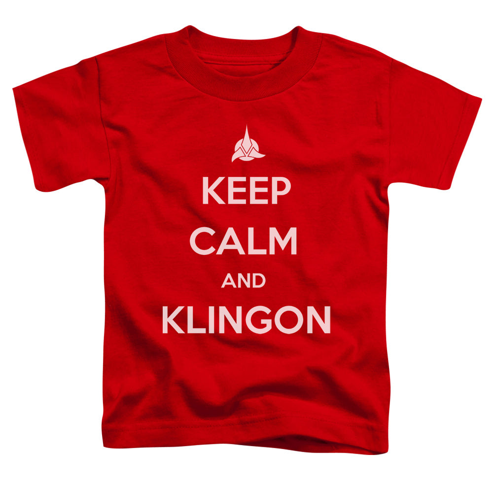 STAR TREK/CALM KLINGON - S/S TODDLER TEE - RED