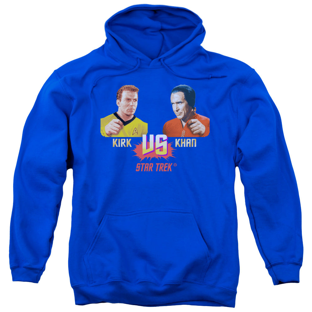 STAR TREK/KIRK VS KHAN - ADULT PULLOVER HOODIE - ROYAL BLUE