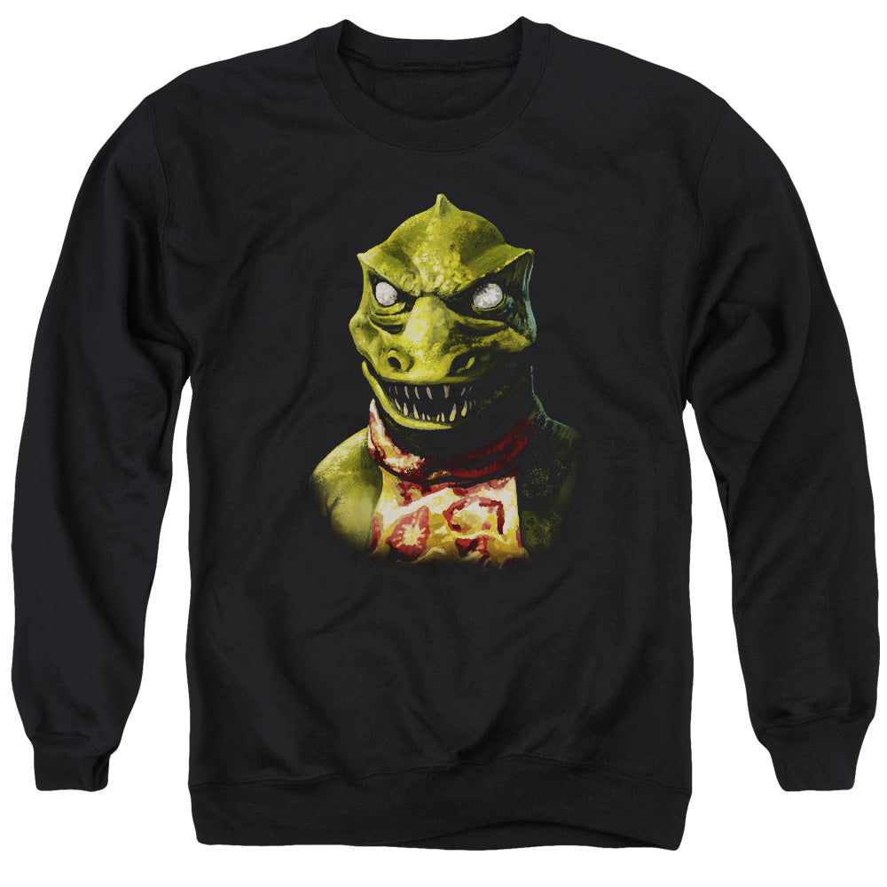 STAR TREK/GORN BUST - ADULT CREWNECK SWEATSHIRT - BLACK