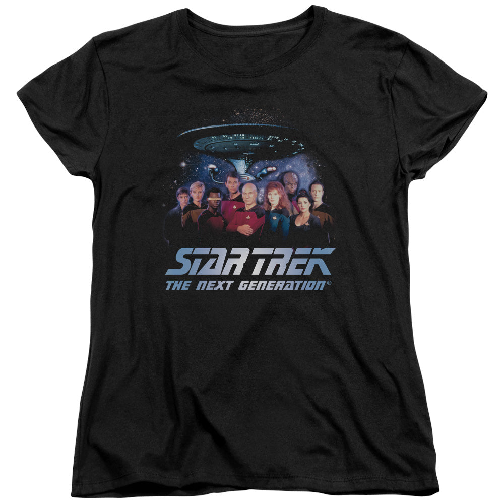 STAR TREK/SPACE GROUP - S/S WOMENS TEE - BLACK