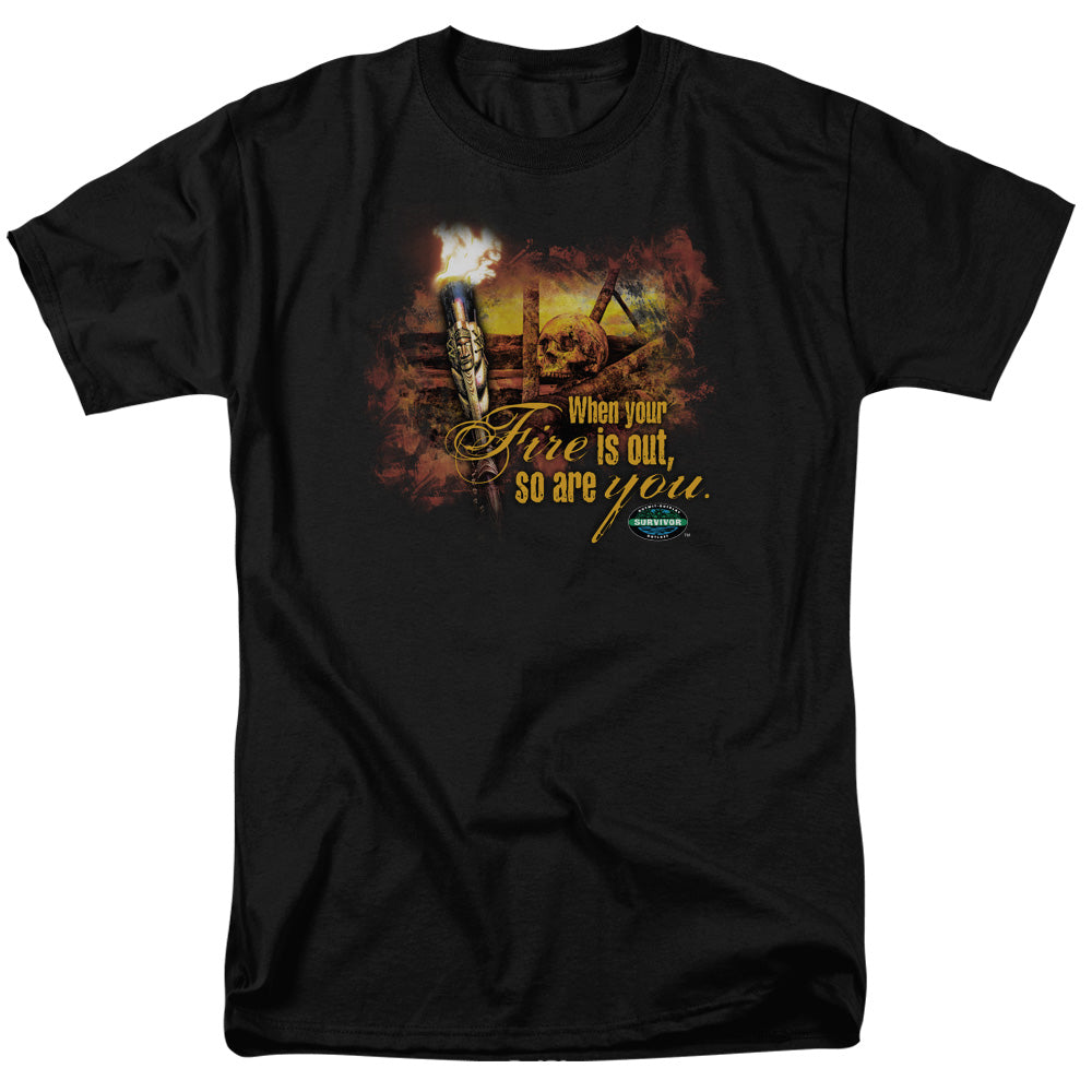 SURVIVOR/FIRES OUT - S/S ADULT 18/1 - BLACK