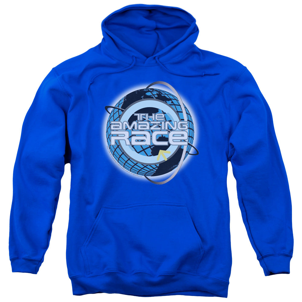 AMAZING RACE/AROUND THE GLOBE - ADULT PULLOVER HOODIE - ROYAL BLUE