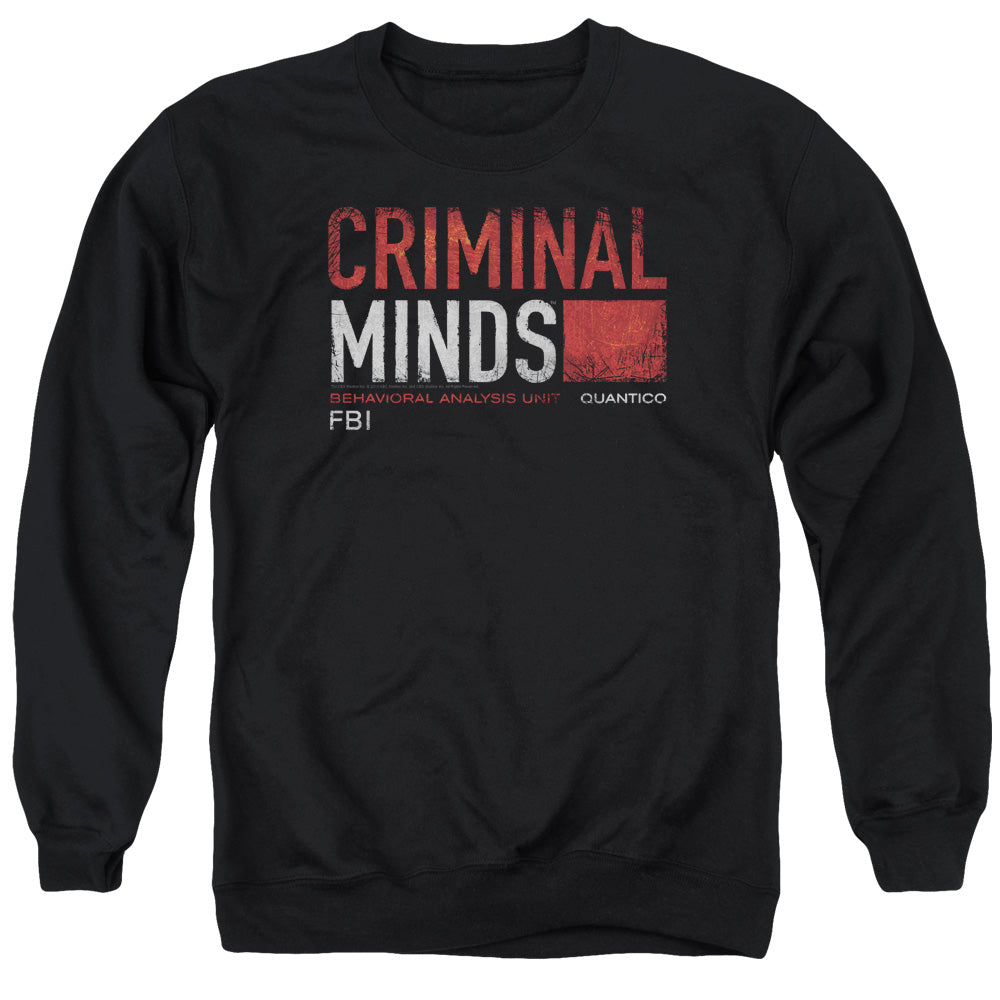 CRIMINAL MINDS/TITLE CARD - ADULT CREWNECK SWEATSHIRT - BLACK