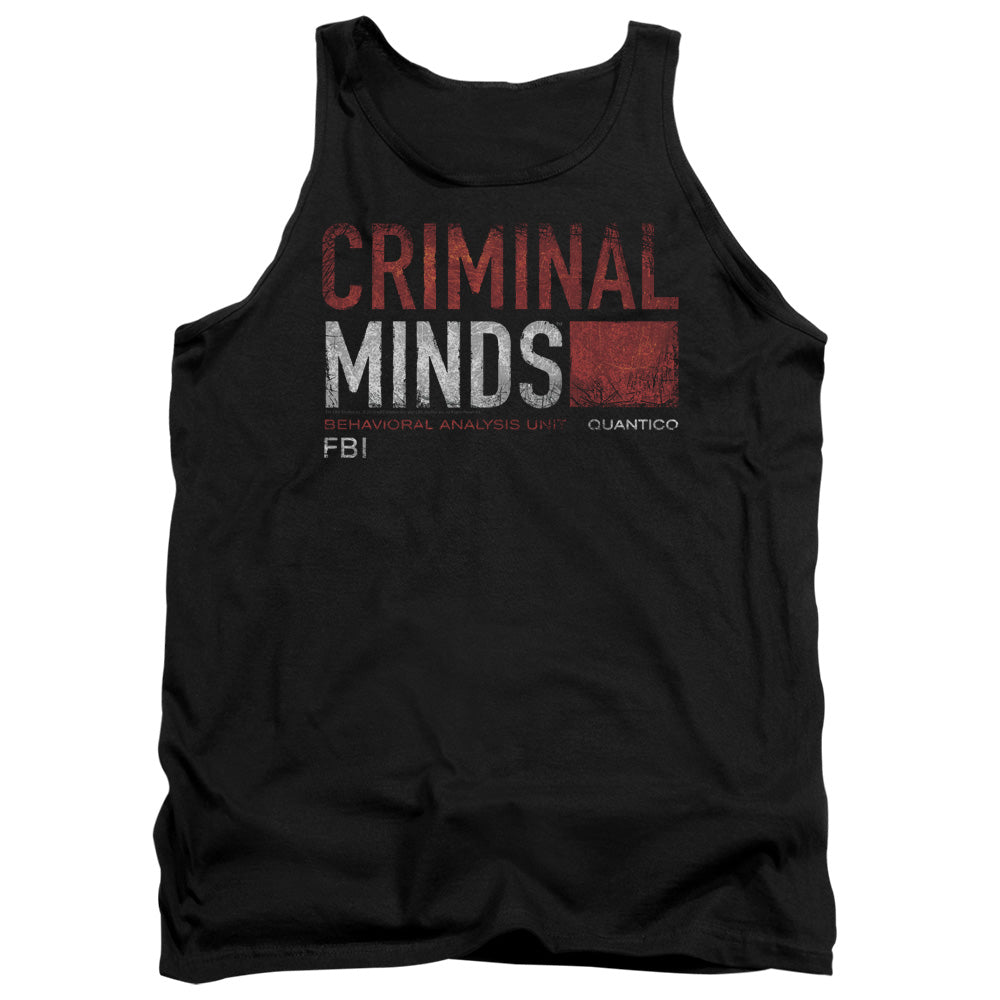 CRIMINAL MINDS/TITLE CARD - ADULT TANK - BLACK