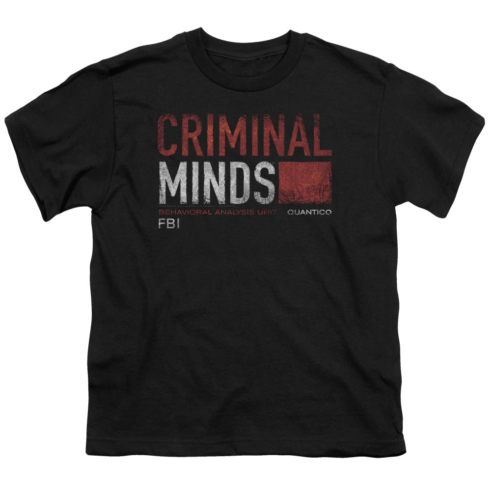 CRIMINAL MINDS/TITLE CARD - S/S YOUTH 18/1 - BLACK