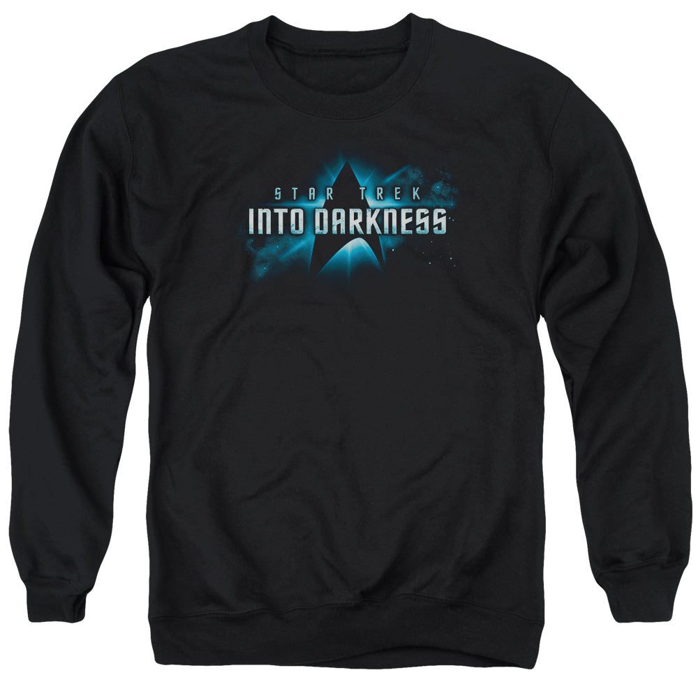 STAR TREK/INTO DARKNESS LOGO - ADULT CREWNECK SWEATSHIRT - BLACK
