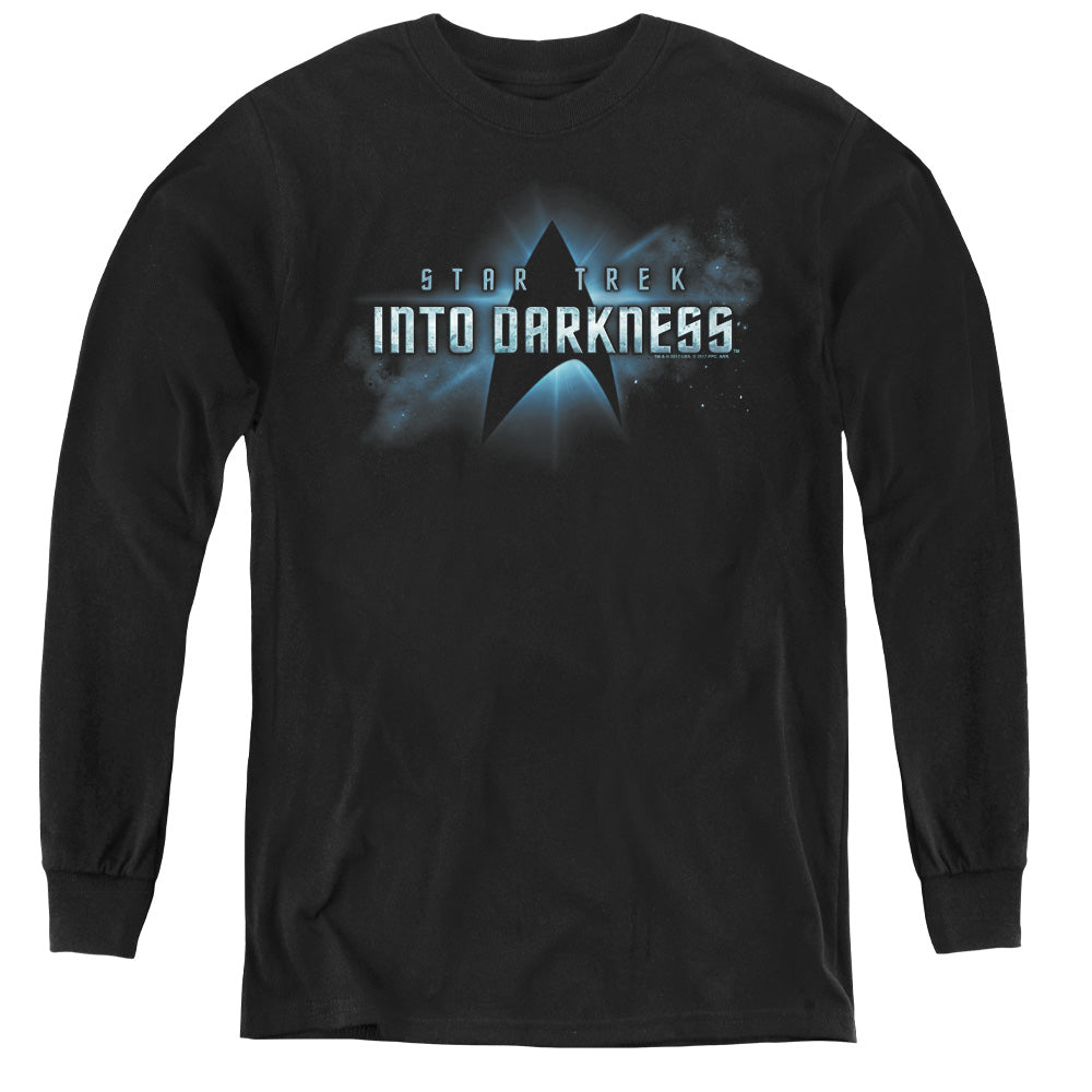 STAR TREK/INTO DARKNESS LOGO - YOUTH LONG SLEEVE TEE - BLACK
