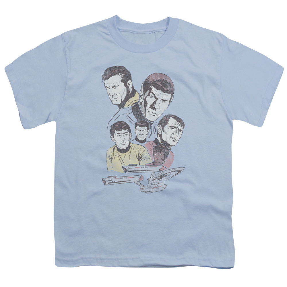 STAR TREK/RETRO CREW - S/S YOUTH 18/1 - LIGHT BLUE