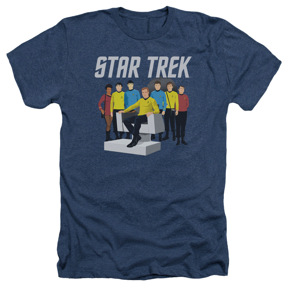 STAR TREK/VECTOR CREW - ADULT HEATHER - NAVY