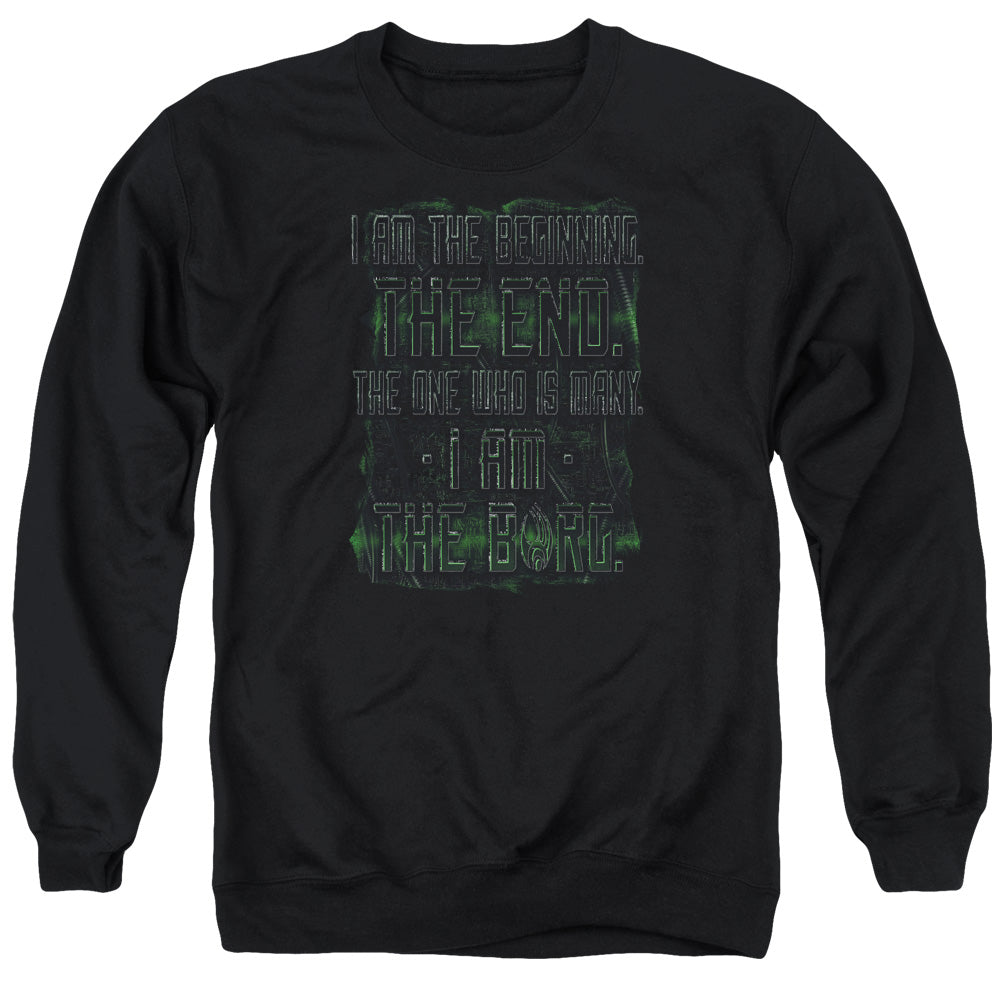 STAR TREK/IBORG - ADULT CREWNECK SWEATSHIRT - BLACK