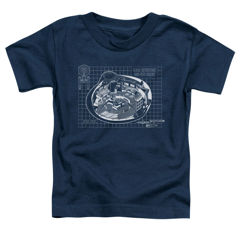 STAR TREK/BRIDGE PRINTS - S/S TODDLER TEE - NAVY