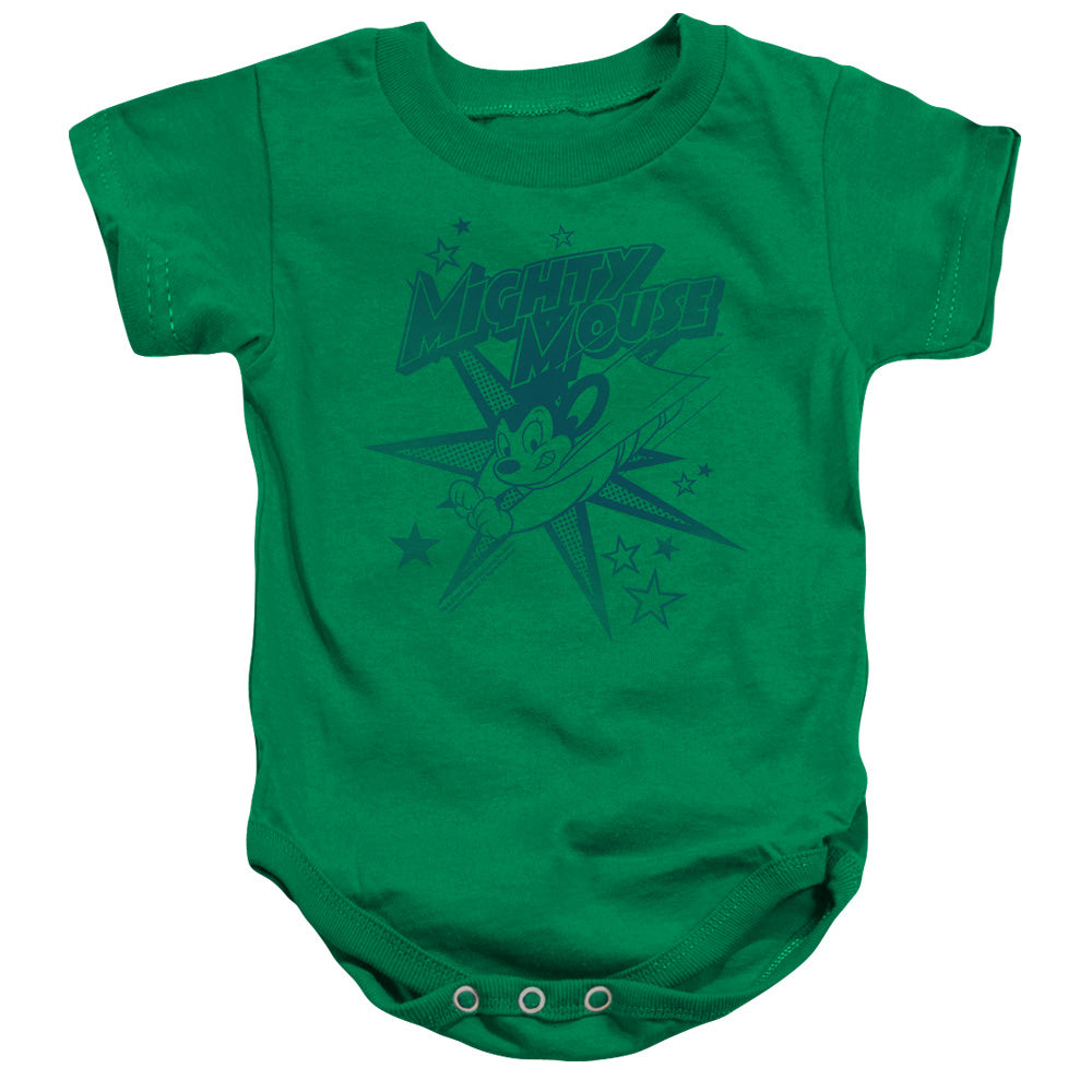 MIGHTY MOUSE/MIGHTY MOUSE - INFANT SNAPSUIT - KELLY GREEN