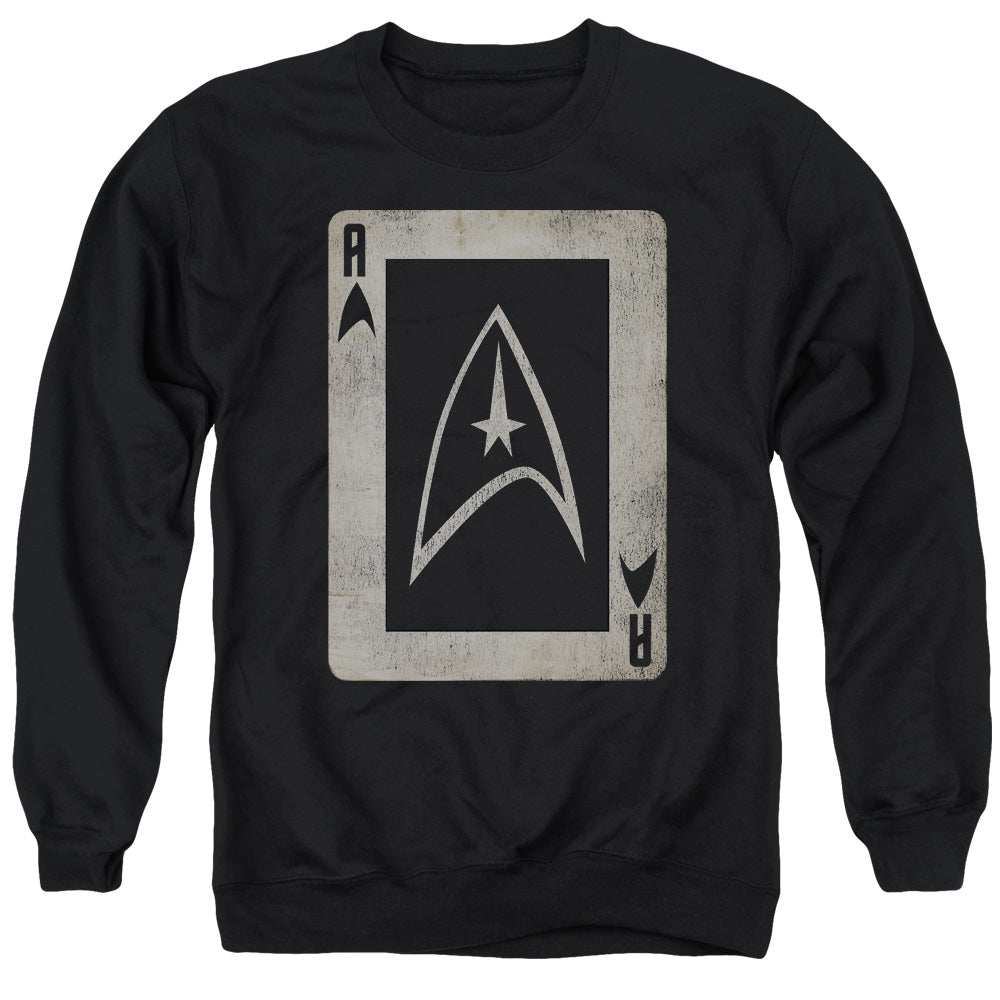 STAR TREK/TOS ACE - ADULT CREWNECK SWEATSHIRT - BLACK