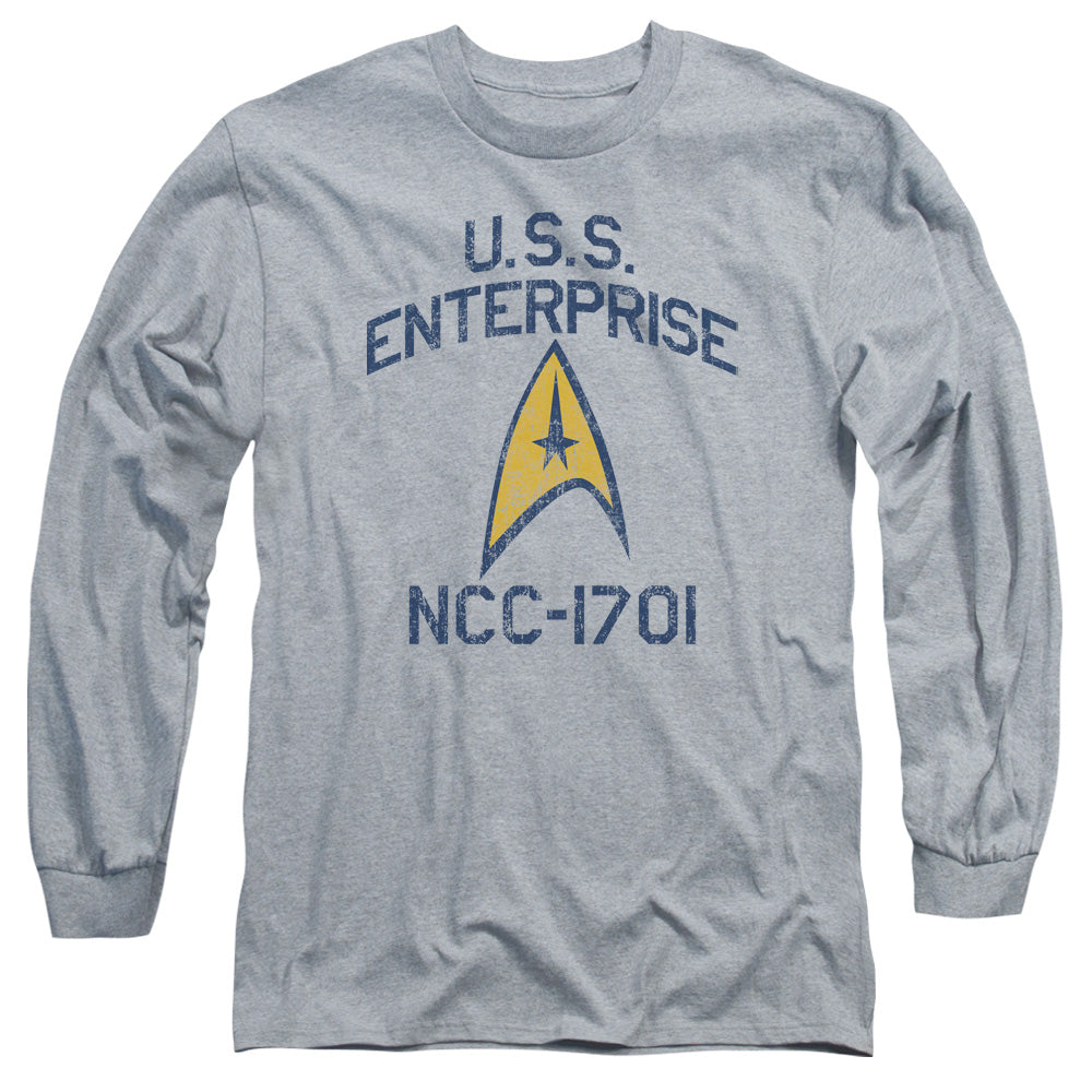 STAR TREK/COLLEGIATE ARCH -  L/S ADULT 18/1  - ATHLETIC HEATHER