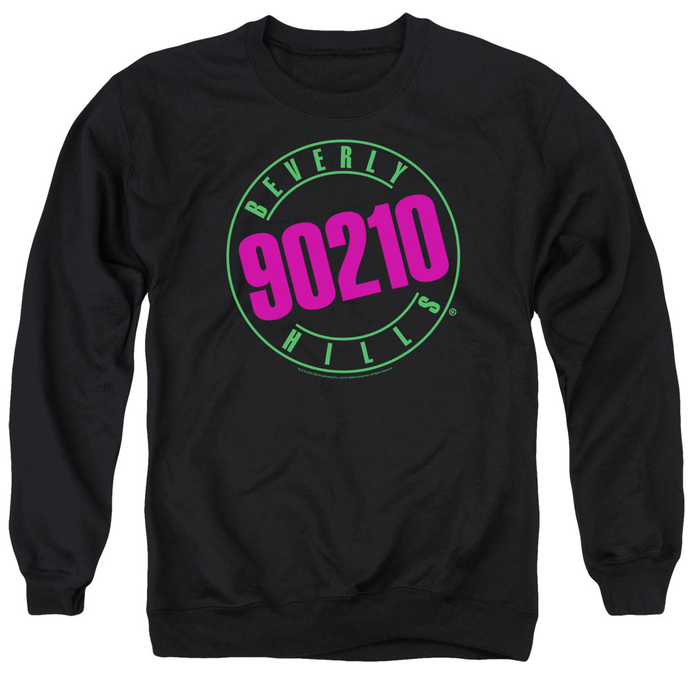 90210/NEON - ADULT CREWNECK SWEATSHIRT - BLACK