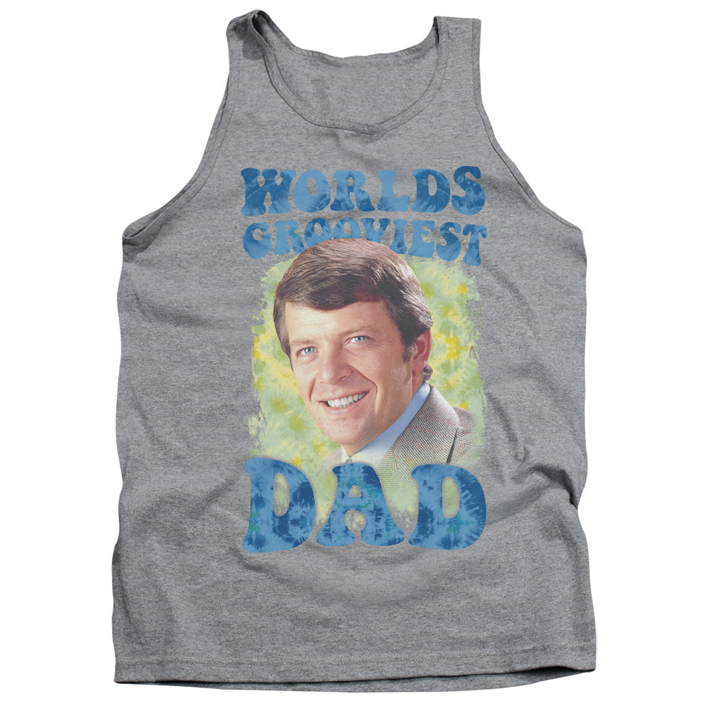 BRADY BUNCH/WORLDS GROOVIEST - ADULT TANK - ATHLETIC HEATHER