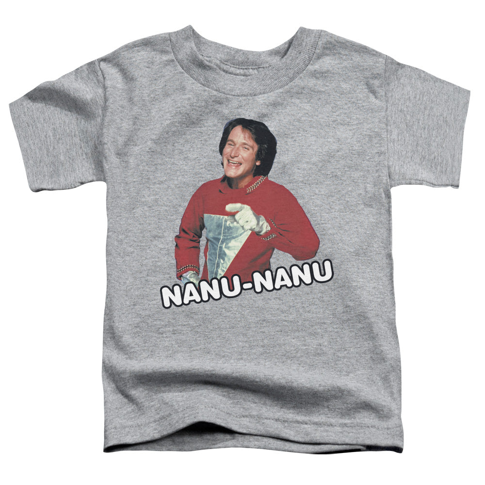 MORK & MINDY/CATCHPHRASE - S/S TODDLER TEE - ATHLETIC HEATHER