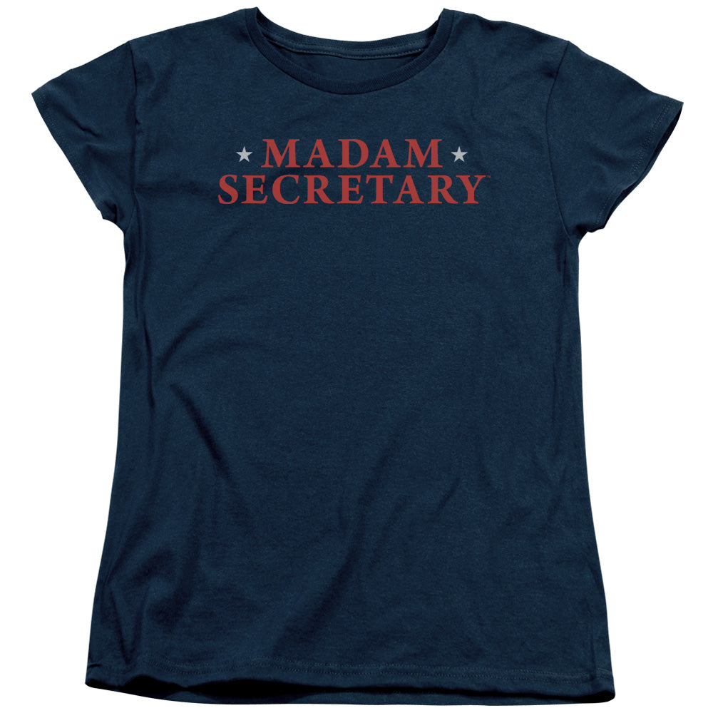 MADAM SECRETARY/LOGO - S/S WOMENS TEE - NAVY