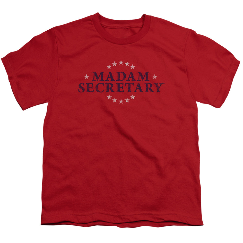 MADAM SECRETARY/DISTRESS LOGO - S/S YOUTH 18/1 - RED